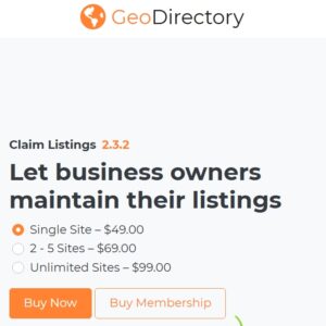 GeoDirectory Claim Listings