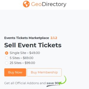 GeoDirectory Events Tickets Marketplace