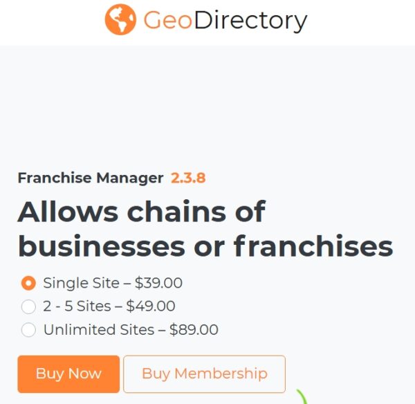 GeoDirectory Franchise Manager