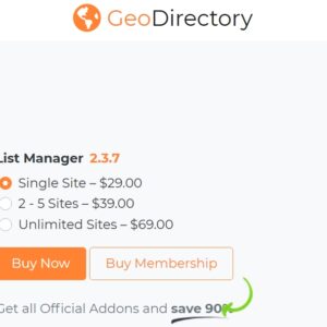 GeoDirectory List Manager