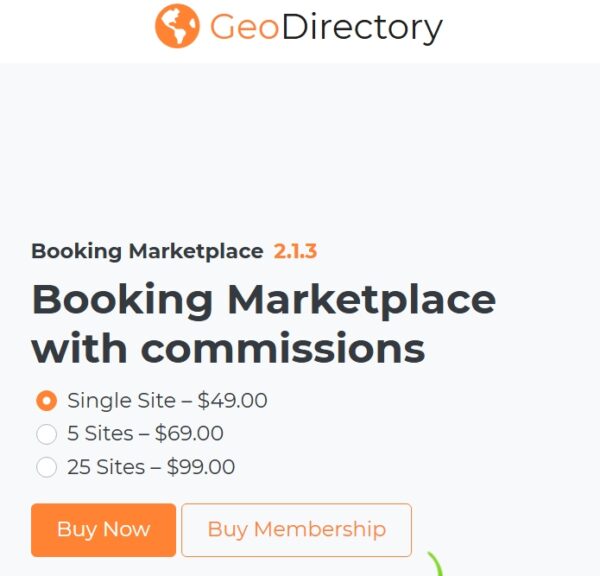 GeoDirectory Marketplace Booking