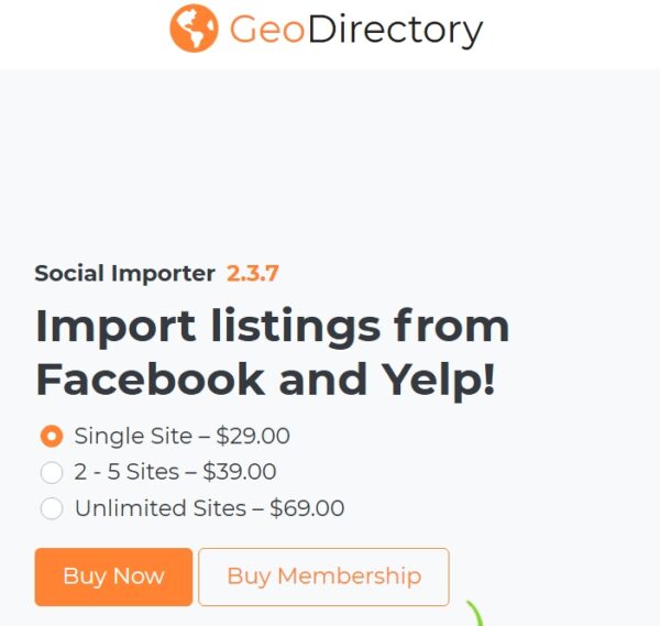 GeoDirectory Social Importer