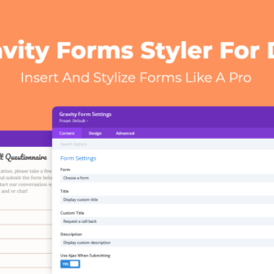 Gravity Forms Styler For Divi