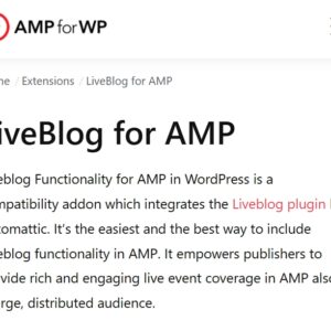Liveblog For AMP