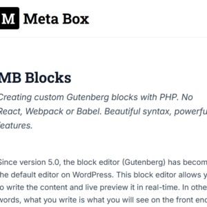 Meta Box Blocks