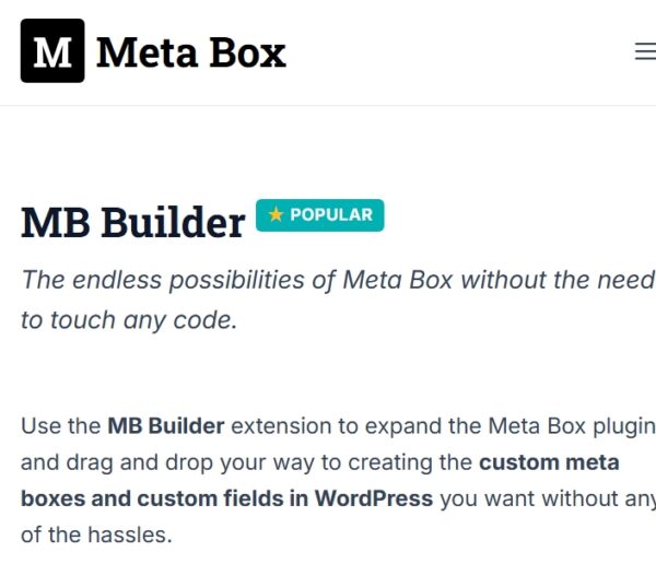 Meta Box Builder