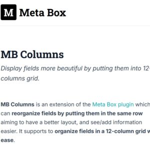 Meta Box Columns