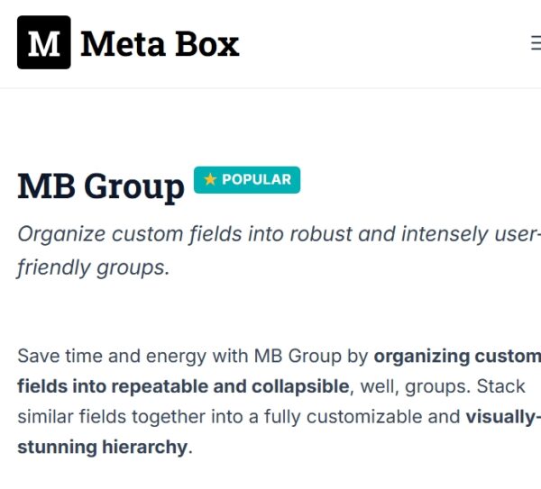 Meta Box Group