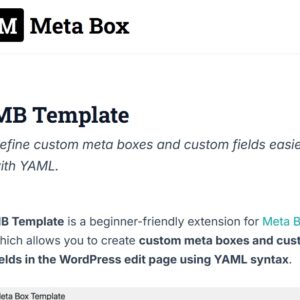 Meta Box Template
