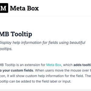 Meta Box Tooltip