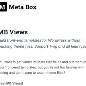 Meta Box Views