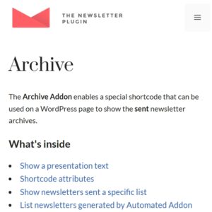 Newsletter Archive