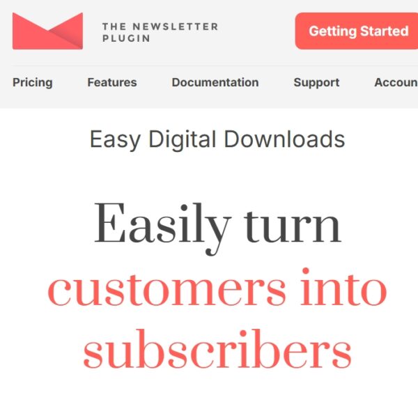 Newsletter Easy Digital Downloads