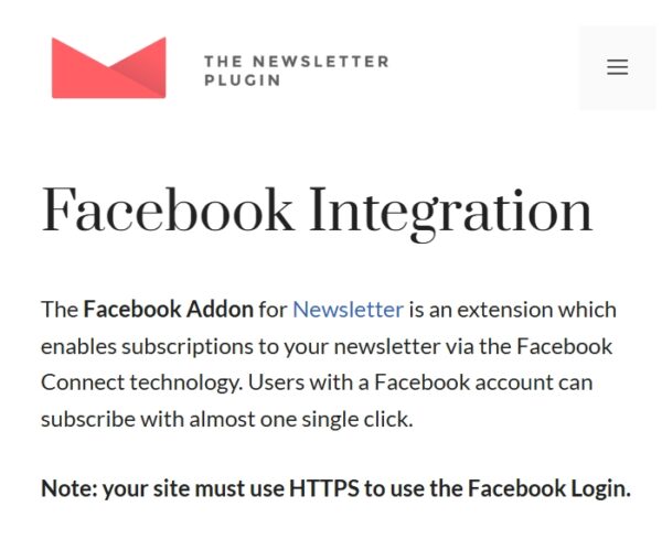 Newsletter Facebook