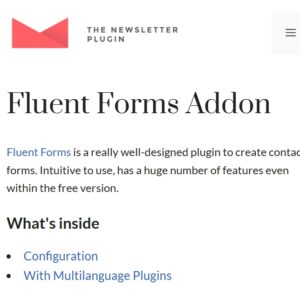 Newsletter Fluent Forms
