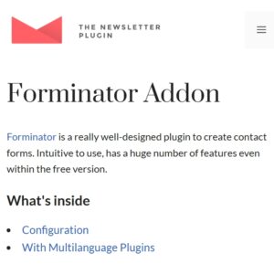Newsletter Forminator
