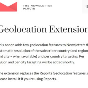 Newsletter Geolocation