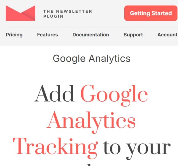 Newsletter Google Analytics