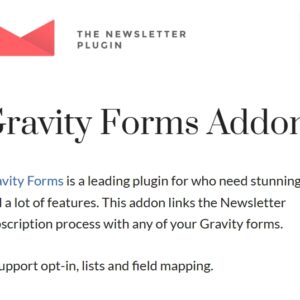 Newsletter Gravity Forms