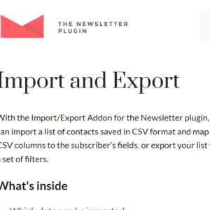 Newsletter Import