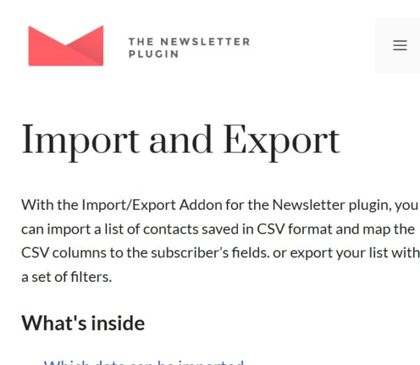 Newsletter Import