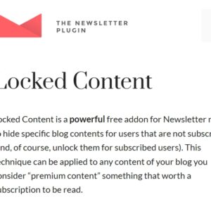 Newsletter Locked Content