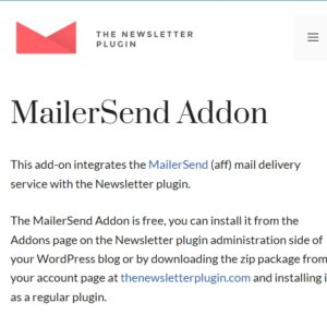 Newsletter Mailersend