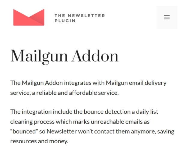 Newsletter Mailgun