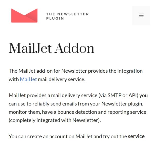Newsletter Mailjet