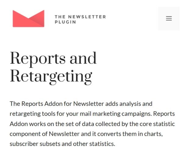 Newsletter Reports and Retargeting