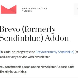 Newsletter Sendinblue