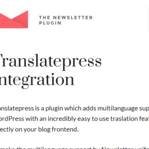 Newsletter Translatepress