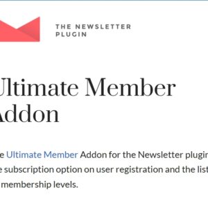 Newsletter Ultimate Member
