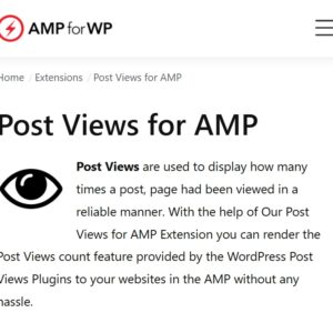 Post Views for AMP