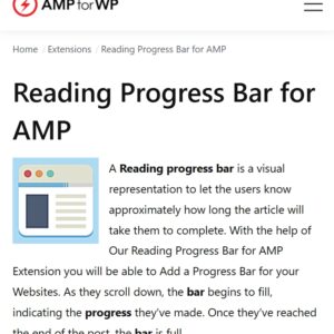 Reading Progress Bar for AMP