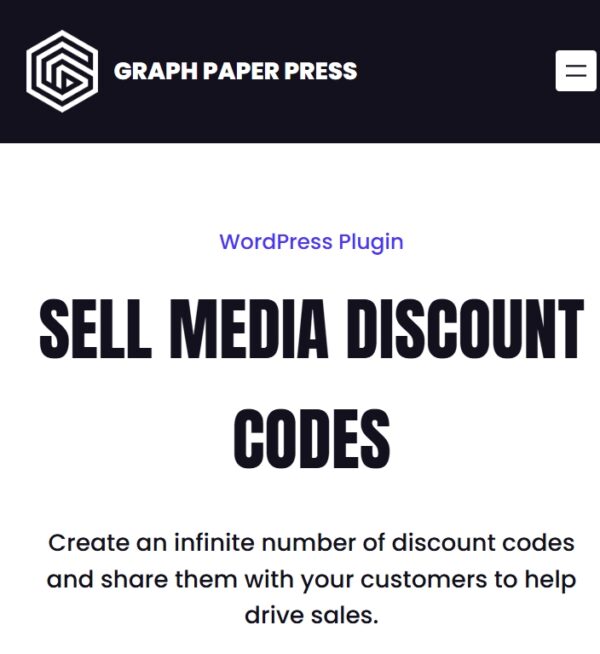 Sell Media Discount Codes Addon