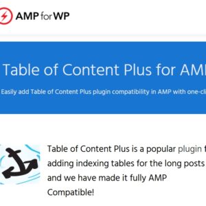 Table Of Content Plus For AMP