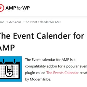 The Events Calendar for AMP