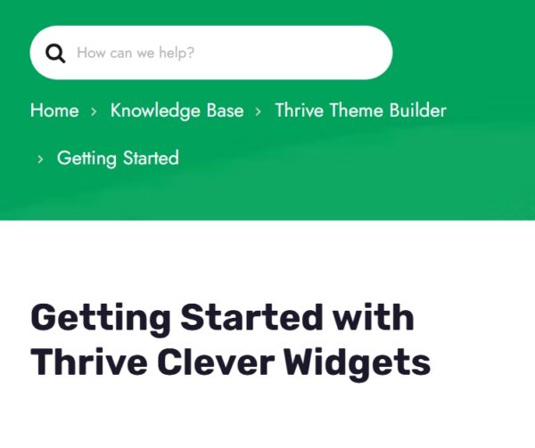 Thrive Clever Widgets