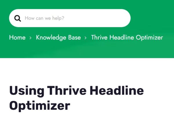 Thrive Headline Optimizer