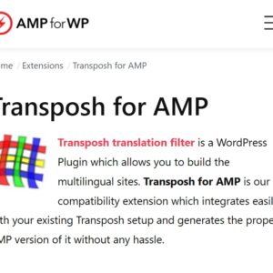 Transposh for AMP