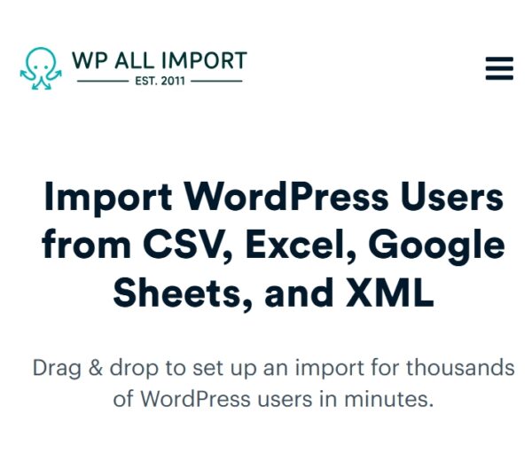 User Import Add-On For WP All Import