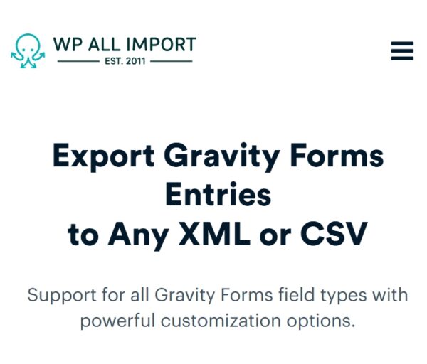 WP All Export Gravity Forms