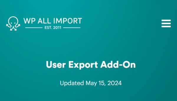 WP All Export User Add-On Pro