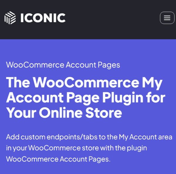 Iconic WooCommerce Account Pages