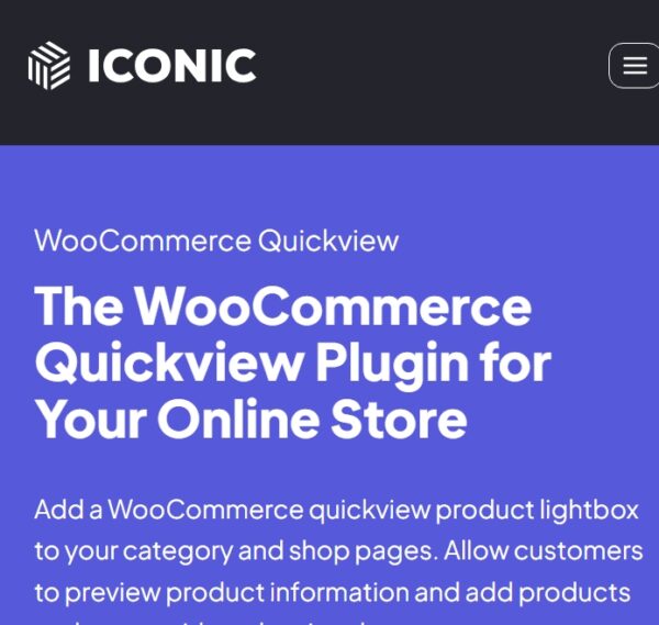 Iconic WooCommerce Quickview