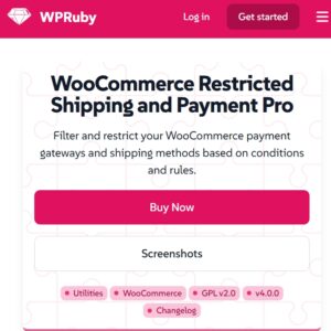 WooCommerce Restricted Shipping and Payment Pro