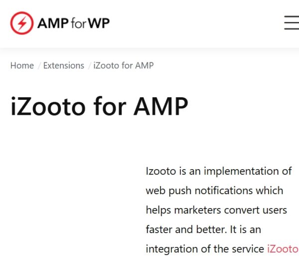 iZooto for AMP