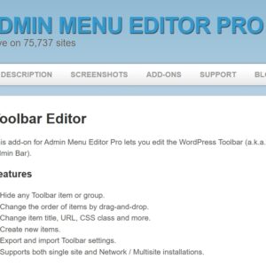 AME Toolbar Editor