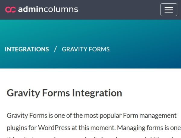 Admin Columns Pro Gravity Forms